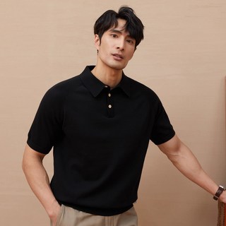 LOKEXING 남자여름옷 칼라넥 반팔 니트 티셔츠 폴로 니트