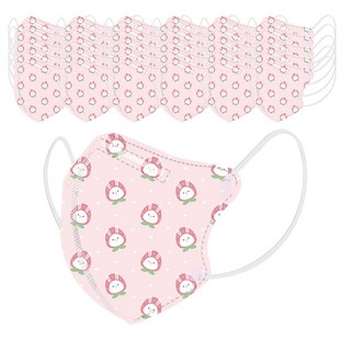 원올스 깜찍이 유아용 2D 어린이 마스크 초소형 소형 60매, T2_4~8세_딸기토끼, 6개, 10개입