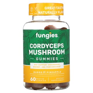 Fungies 동충하초 버섯 구미젤리 망고 및 파인애플 50mg 펙틴 구미젤리 60개, Fungies, 동충하초 버섯 구미젤리, 망고 및 파인, 1개