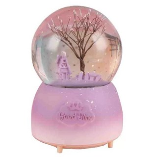 벚꽃스노우볼 워터볼 벚꽃 오르골 크리스탈 미니 선물 로리타 프린세스 라지 핑크 상품 이미지