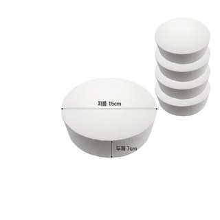 티맥스 EPS 압축 공예용 원형 스티로폼 15 x 7cm, 6개
