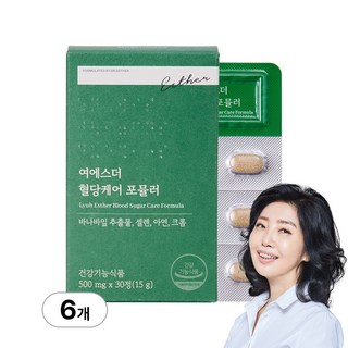 [본사직영] 여에스더 혈당케어 포뮬러 (바나바잎추출물) 국민영양 프로젝트, 6박스, 30정