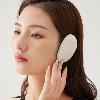 1+1 끈없는 퍼 귀마개 분리형귀마개 토끼털 똑딱이 안춥귀 방한 겨울 용품, 카멜, 일반형, S, 2개