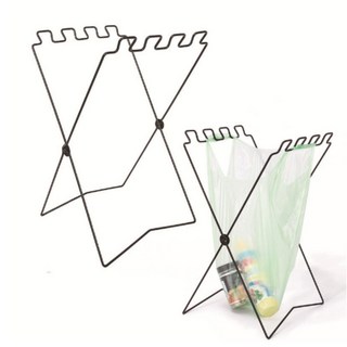접이식 쓰레기봉투 렉, 쿠팡 블랙, 1개
