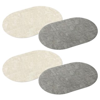 파인키 라운드 식탁 테이블 매트, 아이보리 그레이 4P, 4개