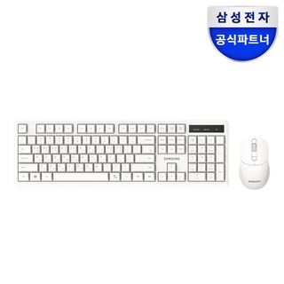 삼성전자 저소음 무선키보드마우스세트 SP-R1600 멤브레인 키보드 저소음 마우스 사무용 가정용, 일반형, 화이트, SP-R1600W