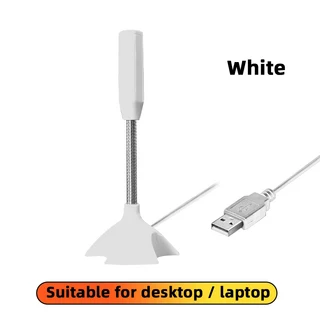 노트북 및 컴퓨터용 USB 마이크 조정 가능한 스튜디오 노래 게임 스트리밍 스탠드 데스크탑 홀더 포함, 01 빠른, 02 WHITE