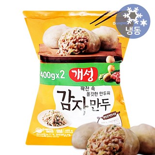 동원 개성 감자만두 400gx2개/냉동 국산 돼지고기 감자가루 찹쌀 찰보리 찐만두 만두국 떡만두국 명절 간식 야식, 800g, 1개