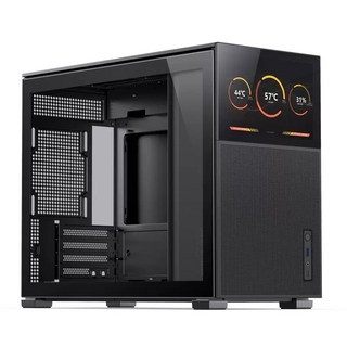 JONSBO D31 Pinecone MATX ITX 비디오 게임의 작은 반투명 서브 스크린 지지대 파워 360 콜드 배기 PC 섀시, 04 Screen MESH Black, 1개, 04 Screen MESH Black