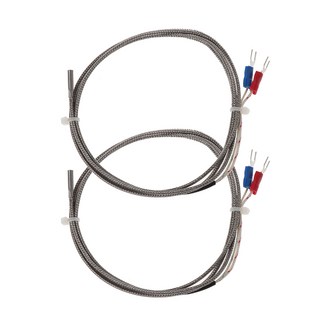 K 타입 열전대 센서 프로브 3x15x1000mm, 검은색, 2개 감지 라인, 1개 K 타입 열전대 센서 프로브 3x15x1000mm, 검은색, 2개 감지 라인, 1개