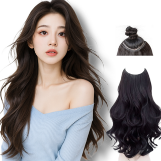 디올드 헤어맛집 완판템 레이어드컷 봉고데기 CS컬 헤어피스, 1개, 다크블랙