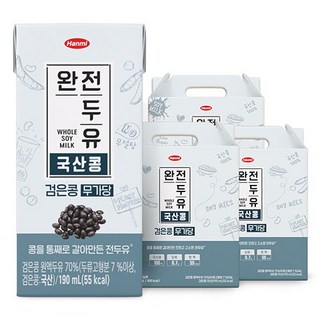 전두유 국산콩 검은콩 무가당, 190ml, 48개
