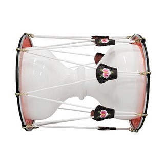 [한마음 국악사] 하이브리드 컬러장구 (채편 빨강), 흰색, 54cm(앉은반다이), 1개