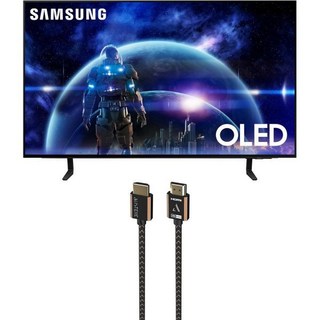 삼성 QN55S90DAFXZA 55인치 4K OLED 스마트 TV 돌비 애트모스 포함 오스티어 5S4KHD22.5M V시리즈 2.5미터 프리미엄 HDR HDMI 브레이디드 케이, 42, 3S - 2.5M