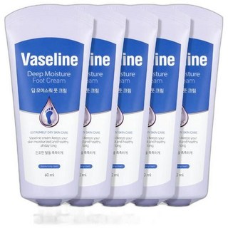 바세린 풋크림 발크림 대용량 60ml 5개 고운발, 1개입