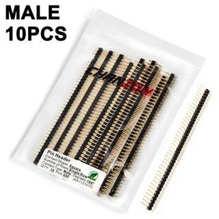 아두이노 PCB 소켓 보드용 금도금 분리형 연장 커넥터 스트립 암수 핀 헤더 단일 행 2.54mm 40, [02]10PCS Male, 1개
