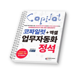 코파일럿+엑셀 업무자동화 정석 디지털북스 [스프링제본], [제본 1권]