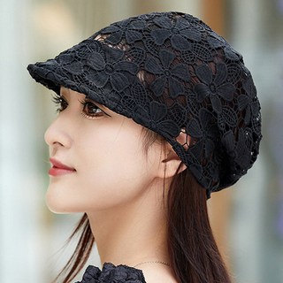 데이즈원 여성 모자 봄 여름 레이스 비니 두건 모자 중년여성 챙모자