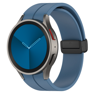 TAOMI Galaxy Watch 5 Pro 호환 D버클 실리콘 스포츠 스트랩 – 블루 s800d TAOMI Galaxy Watch 5 Pro 호환 D버클 실리콘 스포츠 스트랩 – 블루 s800d