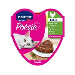 고양이캔 고양이습식사료 고양이 주식캔 비타크래프트 포에시 하트캔, 치킨 캣그라스, 85g, 15개