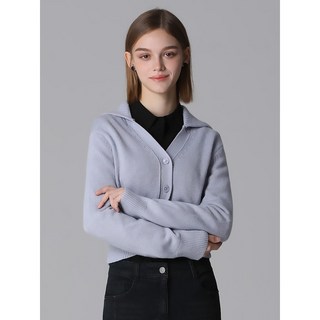 리스트 울 세일러 카라 니트 가디건 택가격 198000원