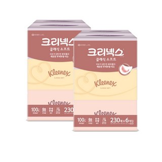 크리넥스 클래식 230매 6개입, 2개