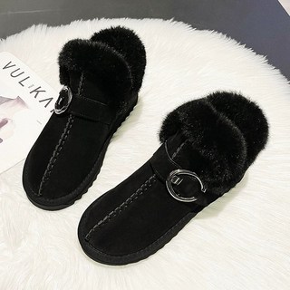 여성 겨울 보온 양털 안감 두꺼운 눈밭 부츠 솜신발