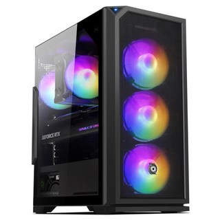 EDDY A1 RGB MESH 강화유리 컴퓨터 PC 케이스