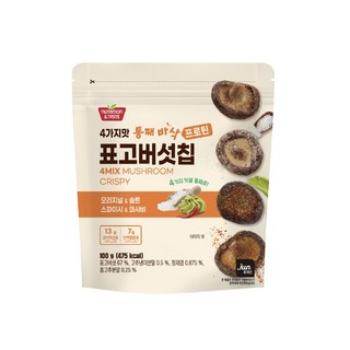 [공식] 보람바이오 4가지맛 통째 바삭 표고버섯칩, 1개, 100g