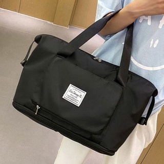 1+1 2단 확장형 파스텔 보스턴백 대용량 캐리어 결합 여행가방