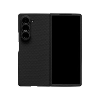 Latercase | 갤럭시 Z 폴드 6 케이스 미드나잇 내구성 있는 얇은 폰 0.6mm 아라미드 섬유 정밀 레이저 컷 풀 카메라 보호 미끄럼 방지 매트 마감 6과 호환