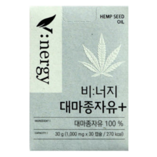 비너지 냉압착 대마종자유 플러스 헴프씨드 햄프시드 오일 대마씨종자유, 1박스, 30정