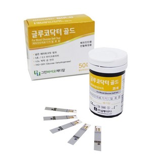 글루코닥터골드 혈당검사지 측정지 시험지 [*혈당측정기 호환여부 꼭 확인하세요 / 개봉 시 반품 불가*], 2개, 50매입