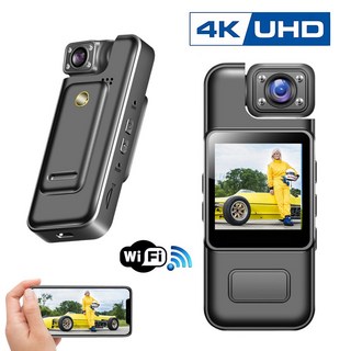 EMITAIM wifi 4K 미니 액션캠 휴대용 카메라 크로니클 바디캠 녹음기 블랙박스 이동감지 야시렌즈, MHD11Pro
