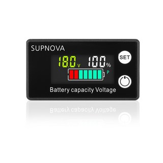 JK 잔량표시 8-100V 전압+잔량 컬러 디지털 배터리 잔량 테스터 캠핑 파워뱅크 DIY 개조, 1개