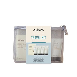 AHAVA 여행용 키트 - 사해 미네랄 바디 로션 4.9ml(1.3FL oz) 미네랄 샤워 젤 4.9ml(1.3FL oz) 미네랄 컨디셔너 4.9ml(1.3FL oz) 미, 1개