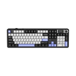 AULA F108Pro 유무선 아우라 독거미 LCD 기계식키보드 국내정품 오로라 블랙 저소음 바다축, 갈축