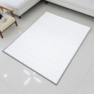 PVC 유아 놀이방 보온매트 층간소음방지 바닥 냉기차단 방음 단열 쿠션매트 13T, 헤링본화이트