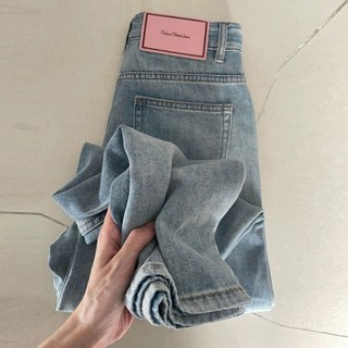 YioYcc 청바지 여 캐주얼 와이드 코디 하이웨스트 팬츠