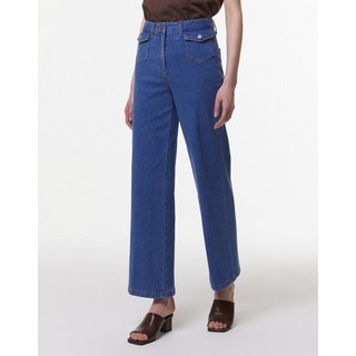 [아떼 바네사브루노] [[24SS]] WVPA4B247N2 [스테디셀러]네이비 포켓배색 면혼방 데님팬츠