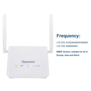 LTE라우터 Yeacomm SIM 카드 슬롯 및 음성 VOLTE CPE 실내 RJ45 TDD 4G P21 S12 옵션, [01] standard, [03] S12-3 No Voice, 6.with battery - S12-3 No Voic, 1개