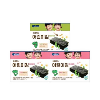 베베쿡 처음먹는 어린이김, 3개, 15g, 오리지널 1Box+핑크솔트 2Box