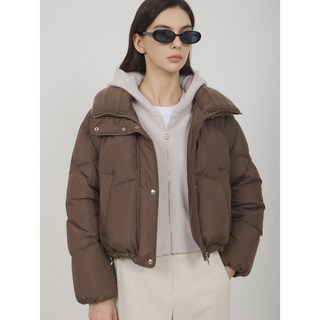 ZOOC 텍스처 블록 크랍 구스 다운 Z244PSG183SKH174405