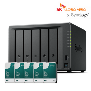 시놀로지 NAS DS1525+ 30TB 5베이 2.5GbE 대용량 공유서버 초기설치지원