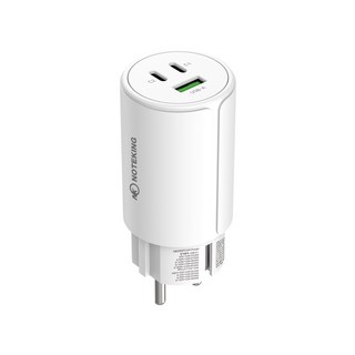 노트킹 접지형 65W GaN PD QC4 PPS C타입 초고속 3포트 멀티 충전기 NK-65GAN3, 1개
