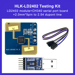 HLK-LD2401 HLK-LD2402 인체 모션 센서 MM 웨이브 존재 레이더 모듈 스마트 스위치 BLE 블루투스 10m 24G, [04] HLK-LD2402 Test Kit