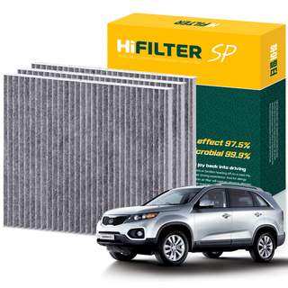 하이필터 기아 자동차 쏘렌토 활성탄 에어컨필터, 3개, 쏘렌토R (XM) HI-I009