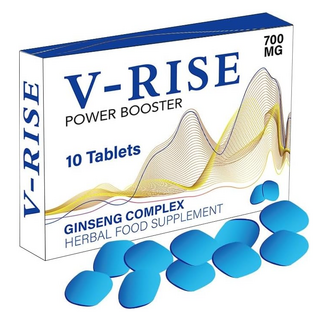 PSEnterprises <영국> V-RISE Ultra Extra Strong 700MG 최대 지속 시간 빠른 효과 남근 두께 보충제 10알, 1개, 10정