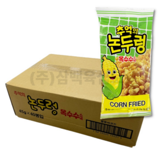 싱싱 추억의 논두렁 45g-40봉(1박스) 옥수수 스낵, 45g, 40개