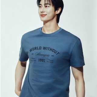 [AK플라자] [지오다노] 프린트 반팔티 탄탄한 공용 그래픽 기본 반팔티